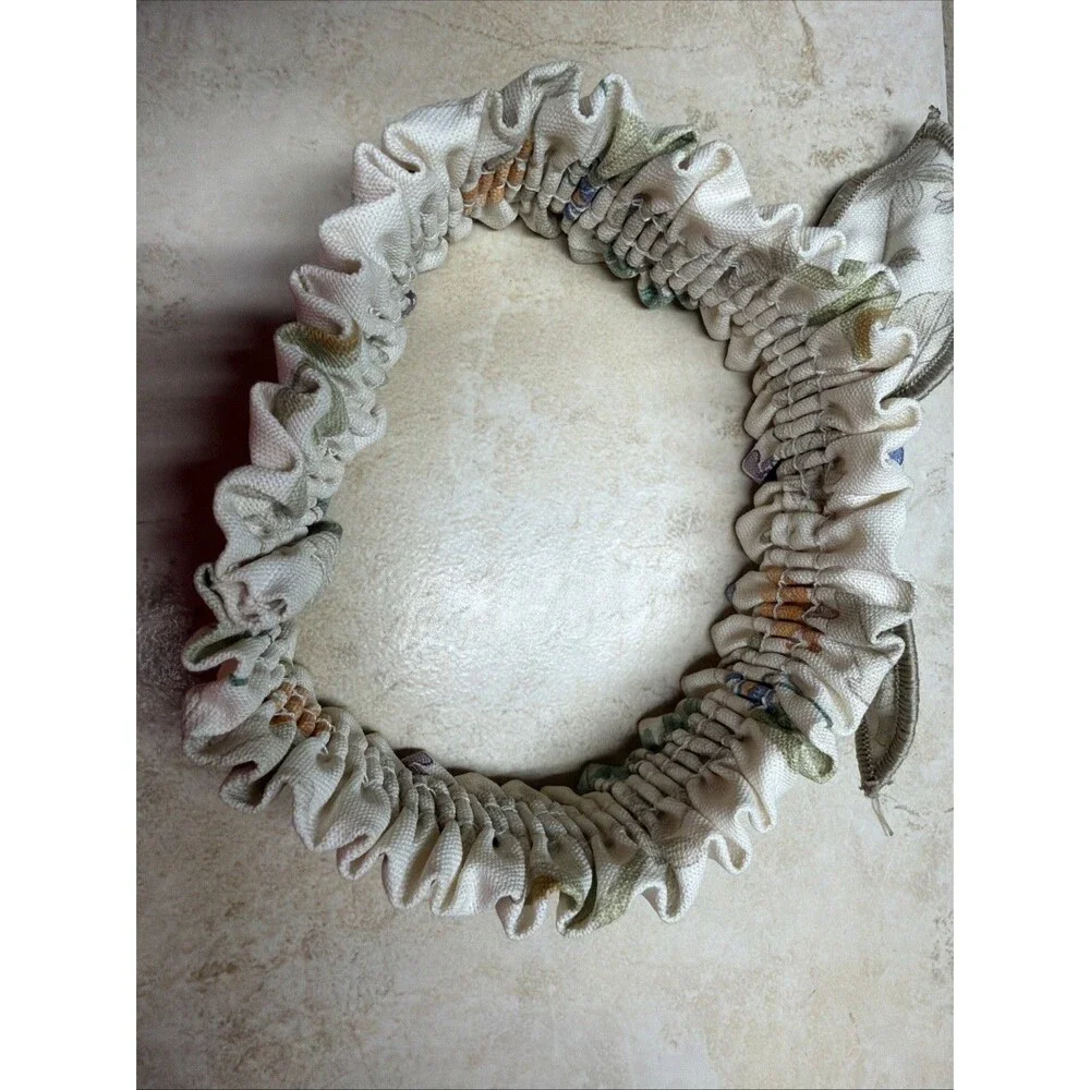 Longaberger Botanical Stone Leaf Fabric Bow Medium Garter